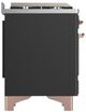 Ilve® Majestic III 36" Graphite Matte Pro Style Dual Fuel Natural Gas Range with Solid Door and Copper Trim-3