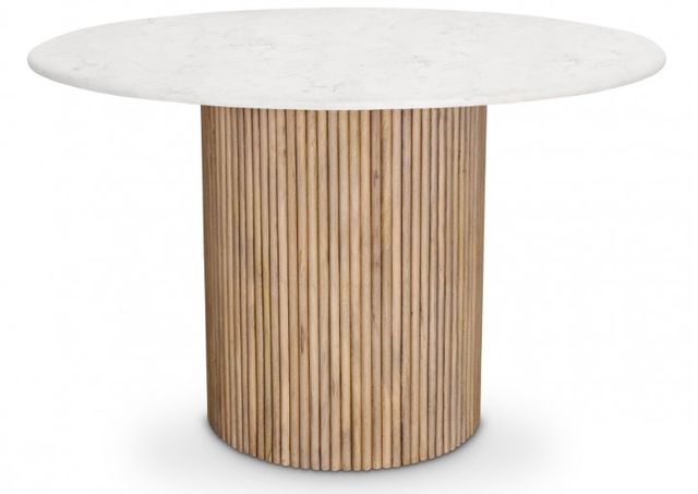 Meridian Furniture Oakhill White/Natural Dining Table-0