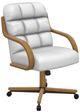 Chromcraft Customizable Ryland Tufted Back Swivel Tilt Caster Casual Dining Chair-4