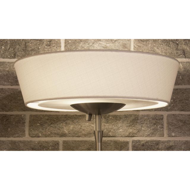 Adesso® Harper Brushed Steel 300W Torchiere-2