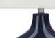 Monarch Specialties Inc. Blue Ceramic Table Lamp with Ivory Shade-3