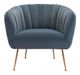 Zuo® Deco Gray & Gold Accent Chair-2