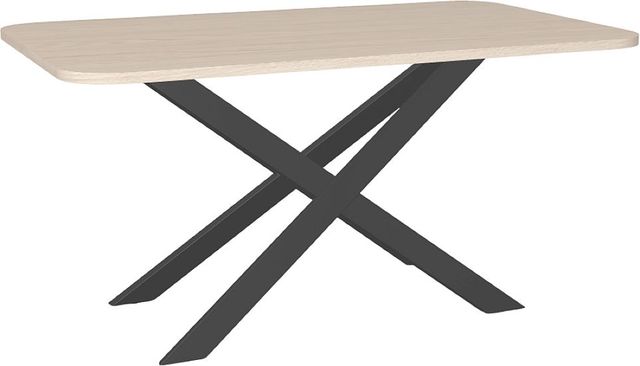 Amisco Customizable Ascencio 60" Rectangular Dining Table with Radius Corners and 1" White Oak Veneer Top-0