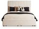 Signature Design by Ashley® Brizmore Beige King Upholstered Panel Storage Bed-4