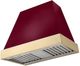 AGA Euclid 36" Cranberry Wall Mounted Range Hood with Polished Brass Trim-0