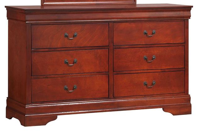Coaster® Louis Philippe 4 Piece Red Brown Twin Sleigh Bedroom Set-3