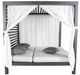 CabanaCoast® Customizable Muse Aluminum Outdoor Daybed Roof with 2 Curtain-2