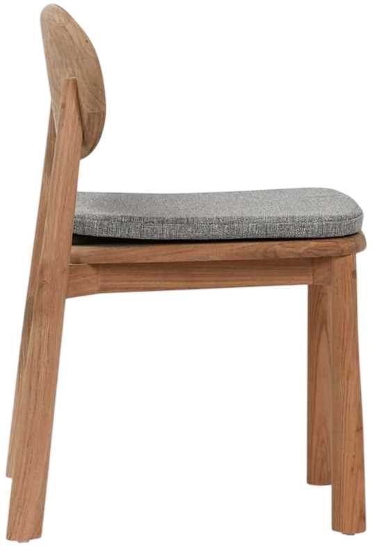Classic Home Aston Natural Teak Wood Outdoor Dining Chair-2