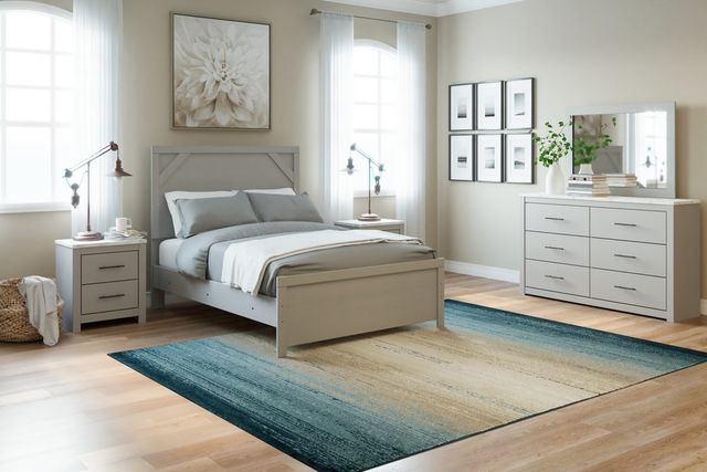 Signature Design by Ashley® Cottenburg 2-Piece Light Gray/White Full Panel Bed Set-3