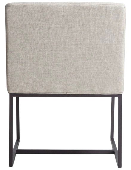Home Trends & Design Renegade Antique Zinc/Off White Arm Dining Chair-2