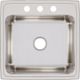 Elkay Lustertone® Classic Lustrous Satin 22" x 22" x 10-1/8" 3-Hole Single Bowl Drop-In Sink-1