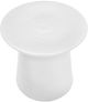 Monarch Specialties Inc. White Textured Iron Bell Pedestal Drum Table-1