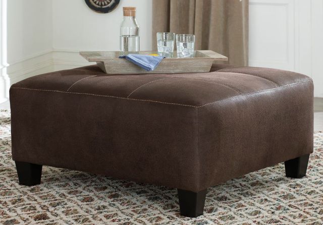Signature Design by Ashley® Navi Chestnut Oversized Accent Ottoman-1