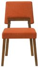 Armen Living Customizable Channell 2-Piece Orange Upholstered Dining Chair Set-2