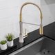 ZLINE Autograph Edition Brushed Nickel/Champagne Bronze Sierra Pull Down Spring Single Handle Kitchen Faucet-4