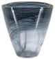 A & B Home Rimmed Black/Gold Glass Vase-5