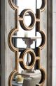 A & B Home Henley Distressed White/Gold Decorative Mirror-2