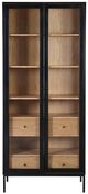 Dovetail Furniture Eddington Matte Black/Natural Cabinet-1