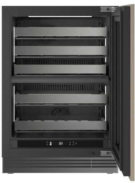 U-Line®  Home Collection 24" 4.9 Cu. Ft. Panel Ready Dual-Zone Wine Refrigerator with Glass Door-3