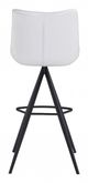 Zuo® Aki White and Black Set of 2 Bar Chairs-3