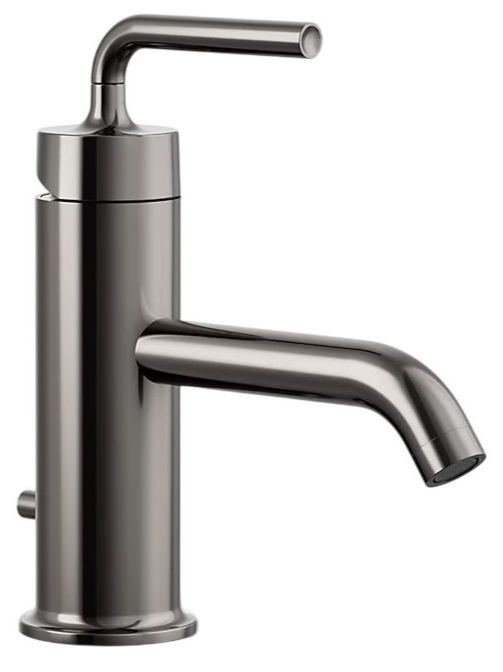 KOHLER® Purist® Vibrant Titanium Single-Handle Bathroom Sink Faucet with Straight Lever Handle-0