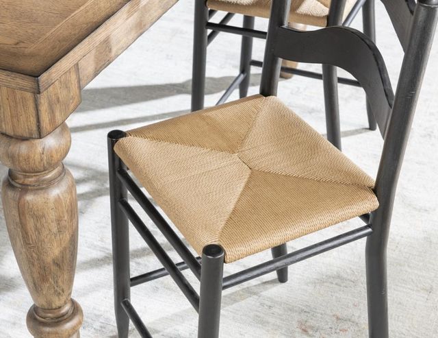 Legacy Classic Vintage Market Kettle Black Rush Seat Counter Stool-2