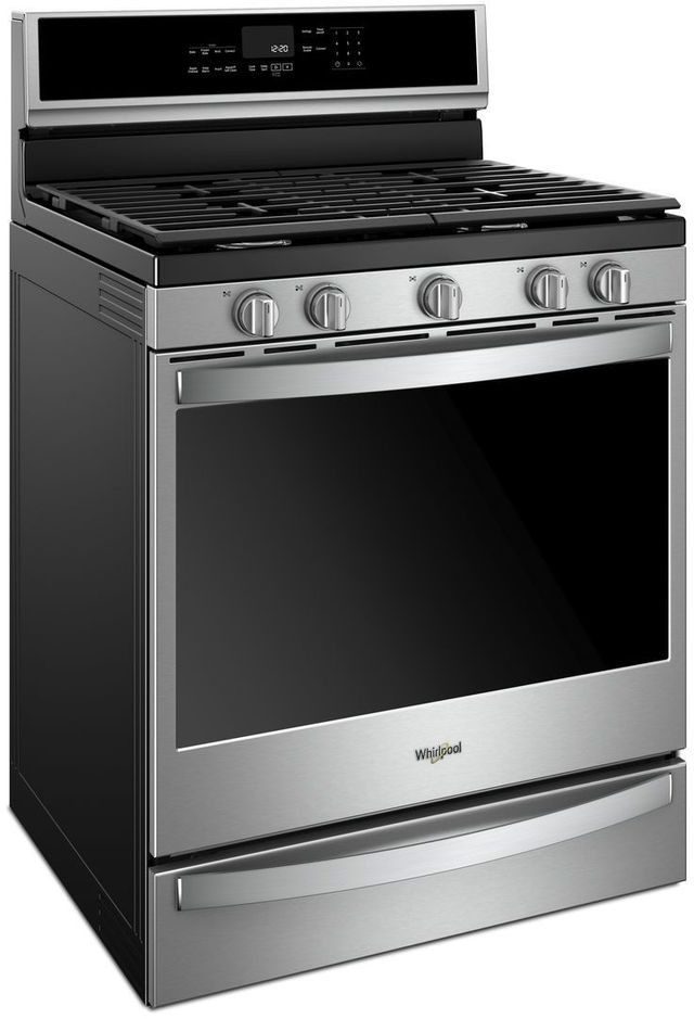 Whirlpool® 30" Fingerprint Resistant Stainless Steel Freestanding Gas Range-1
