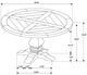 Coaster® Florence Black 60" Round Pedestal Base Dining Table-2