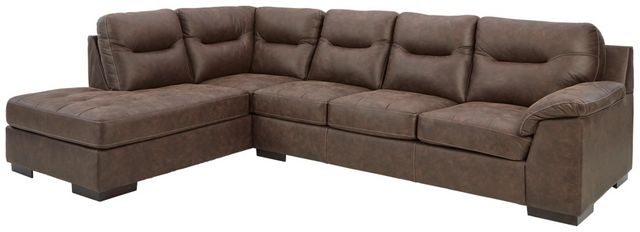 Signature Design by Ashley® Maderla 2-Piece Walnut Left-Arm Facing Sofa Sectional and Chaise-0