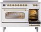 Ilve® Nostalgie II Series 48" White Pro Style Induction Range-3