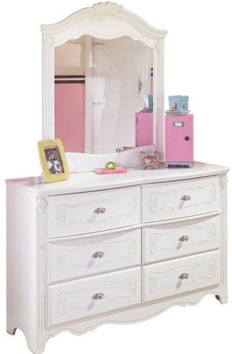 Signature Design by Ashley® Exquisite 6-Piece White Full Sleigh Headboard Youth Bedroom Set-2