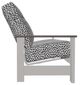 Telescope Casual Leeward Agra Classic/Warm Gray Fabric/Polymer Outdoor MGP Cushion Supreme Three-Seat Sofa with Boardwalk Rustic Polymer Arms-2