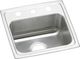 Elkay Celebrity® Brushed Satin 17" x 16" x 7-1/8" 2-Hole Single Bowl Drop-In Sink-0