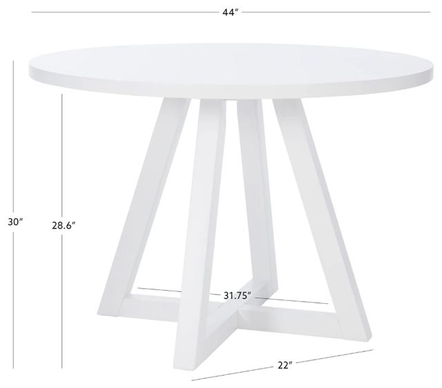 Powell® Maui White Round Dining Table-2