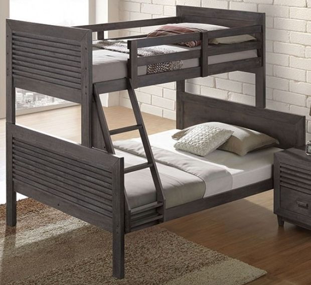 Furniture of America® Witham Charcoal Brown Full/Twin Bunk Bed-0