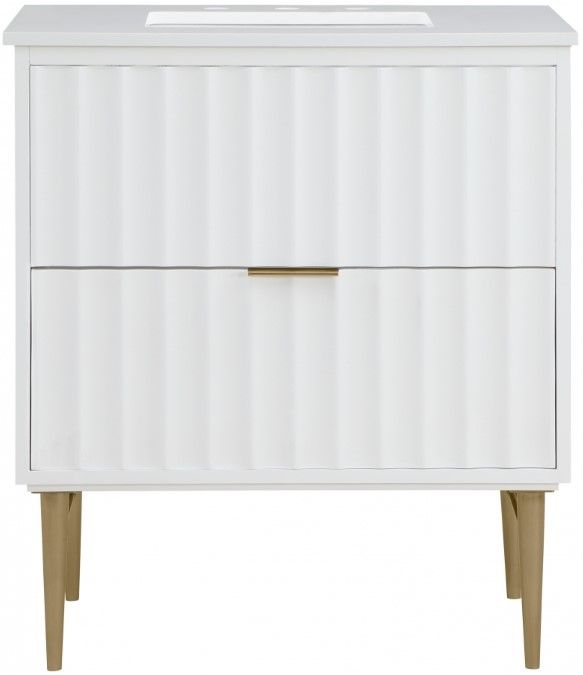 Meridian Furniture Modernist White 30" Bathroom Vanity-1