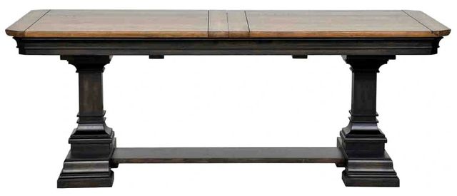 Napa Furniture Design Grand Louie Wheat Dining Table with Misty Night Base-2