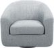 KUKAHOME Clemente Lila Slate Accent Swivel Chair-1