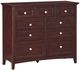 Whittier Wood® Furniture McKenzie Caffe 9-Drawer Dresser-0