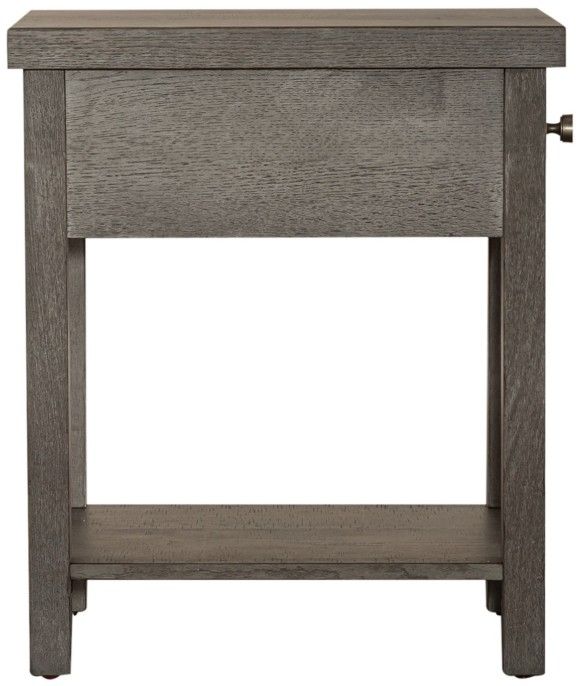 Liberty Furniture Modern Farmhouse Dusty Charcoal Chairside Table-3