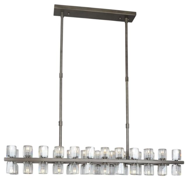 YHD Iron Gray 48-Light Chandelier-0