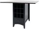 Jofran Inc. Asbury Park Autumn Brown Counter Drop Leaf Table with Black Base-4