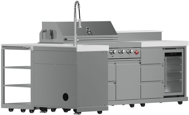 FORNO® Bulnes Series Alta Qualita White Outdoor Kitchen Kits-3