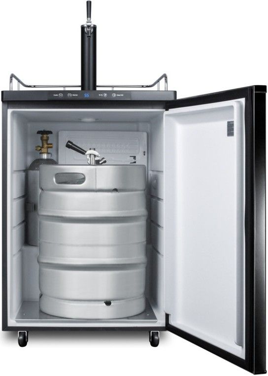 Summit® 24” 5.6 Cu. Ft. Black Kegerator-3