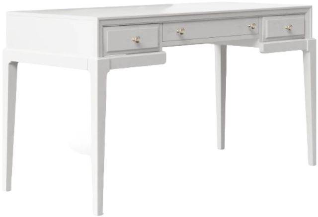 Bernards Renascence Pearl White Writing Desk-0