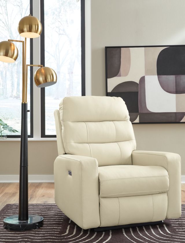 Signature Design by Ashley® Pennacle Pier Canvas Power Recliner with Adjustable Headrest-1