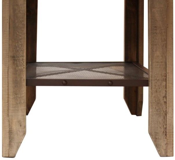 International Furniture Direct Antique Brown Counter Height Dining Table-2
