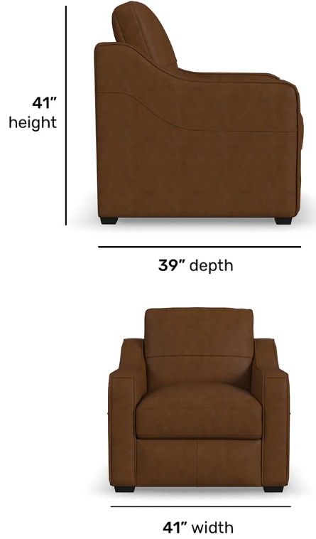 Flexsteel® Hudson Autumn Leather Chair-2
