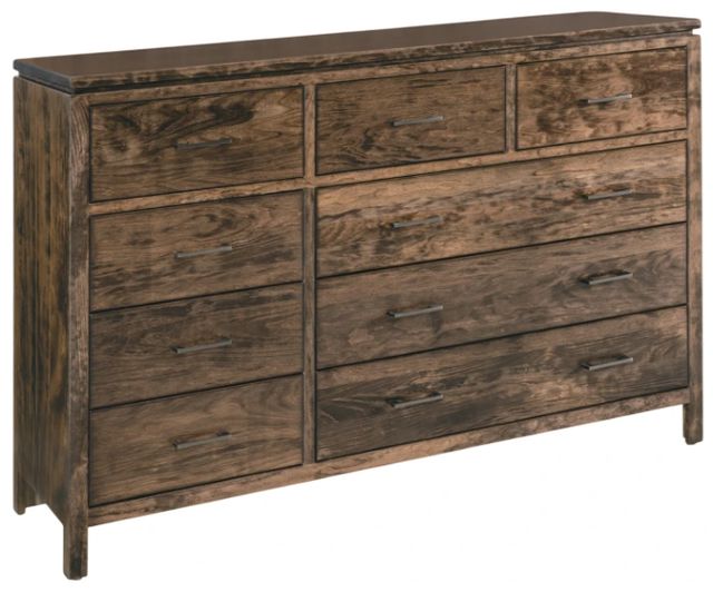 Archbold Furniture Customizable Amish Essentials Maverick Cherry 9-Drawer Dresser-0