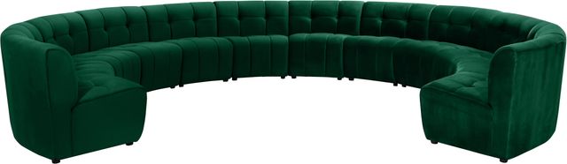 Meridian Furniture Limitless 12-Piece Green Velvet Modular Sectional-0